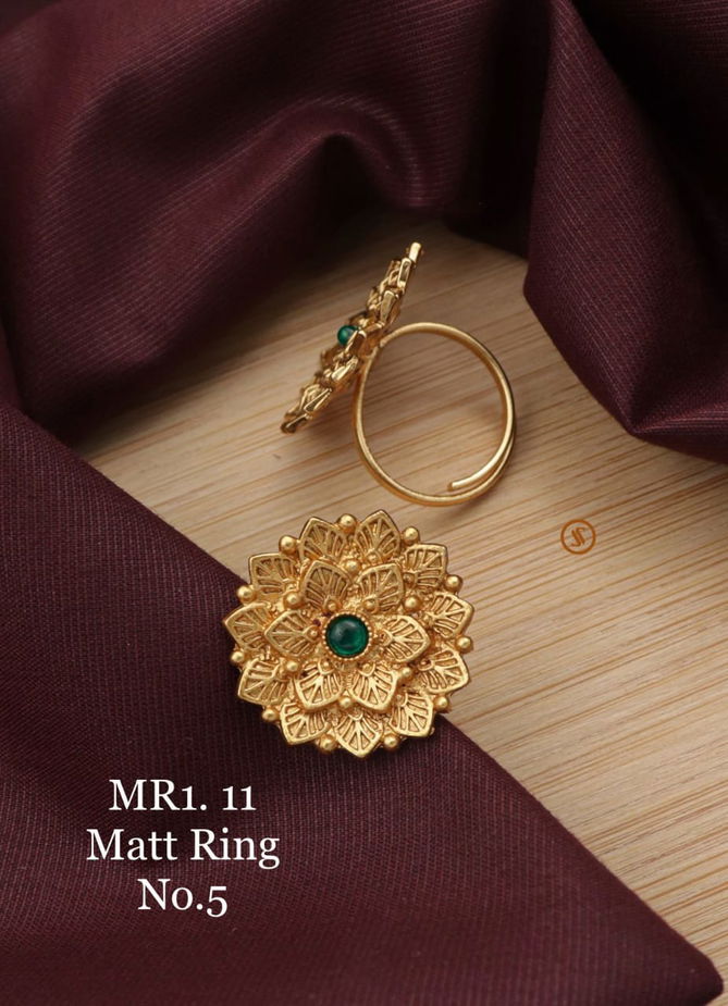 MR1 Designer Rajawadi Matt Rings Wholesalers In Delhi
